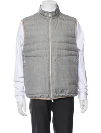 Pre-owned Brunello Cucinelli Virgin Wool Vest In Grey