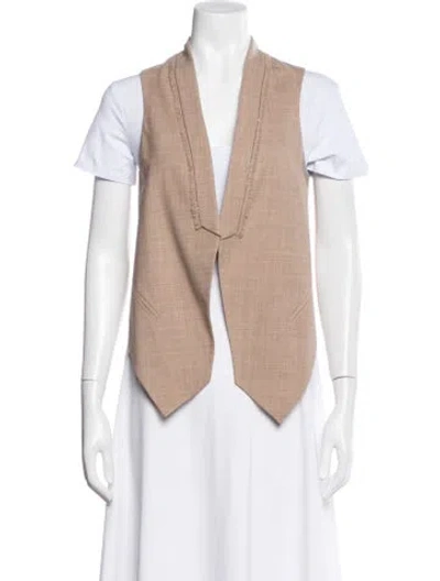 Pre-owned Brunello Cucinelli Virgin Wool Vest In Neutral