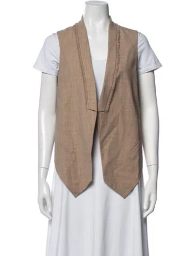 Pre-owned Brunello Cucinelli Virgin Wool Vest In Neutrals
