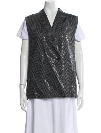 Pre-owned Brunello Cucinelli Virgin Wool Vest W/ Tags In Gray