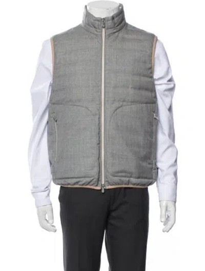 Pre-owned Brunello Cucinelli Virgin Wool Vest W/ Tags In Grey