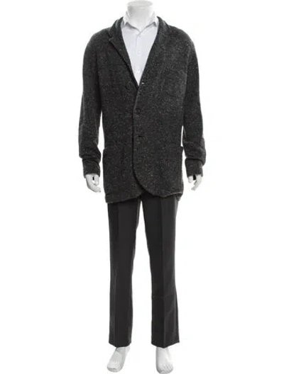 Pre-owned Brunello Cucinelli Virgin Wool V-neck Cardigan In Gray