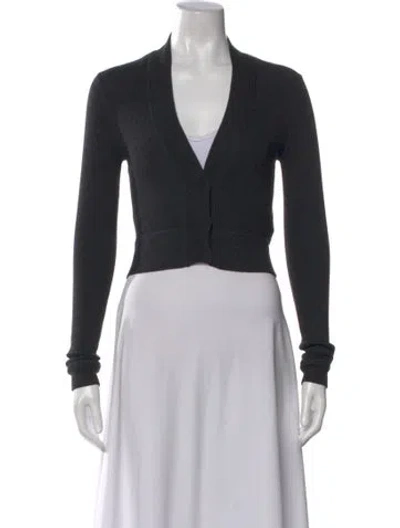 Pre-owned Brunello Cucinelli Virgin Wool V-neck Sweater In Black