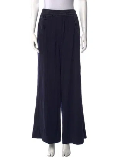 Pre-owned Brunello Cucinelli Virgin Wool Wide Leg Pants In Gray