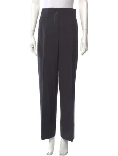 Pre-owned Brunello Cucinelli Virgin Wool Wide Leg Pants In Gray
