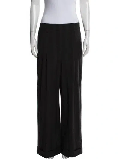 Pre-owned Brunello Cucinelli Virgin Wool Wide Leg Pants In Gray