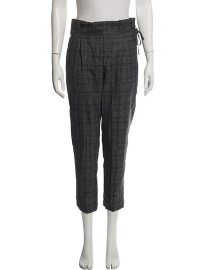 Pre-owned Brunello Cucinelli Virgin Wool Wide Leg Pants In Grey