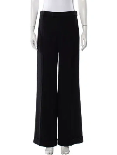 Pre-owned Brunello Cucinelli Virgin Wool Wide Leg Pants W/ Tags In Black