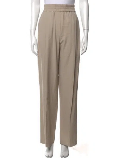 Pre-owned Brunello Cucinelli Virgin Wool Wide Leg Pants W/ Tags In Neutral