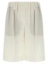Brunello Cucinelli Viscose And Linen Bermuda Shorts Bermuda And Short White In Neutral