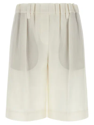BRUNELLO CUCINELLI BRUNELLO CUCINELLI VISCOSE AND LINEN BERMUDA SHORTS
