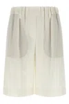 Brunello Cucinelli Viscose And Linen Bermuda Shorts Bermuda And Short White In White
