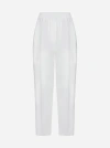 Brunello Cucinelli Grey High-waisted Trousers In Natural