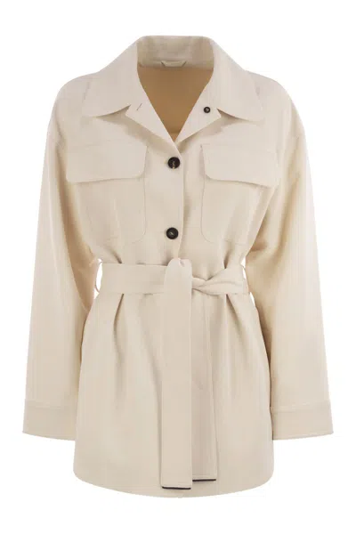 BRUNELLO CUCINELLI BRUNELLO CUCINELLI VISCOSE AND WOOL SAFARI JACKET