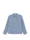 Brunello Cucinelli Button-up Flap-pocket Overshirt In Blue