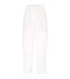 Brunello Cucinelli Viscose-linen Twill Tapered Trousers In Beige
