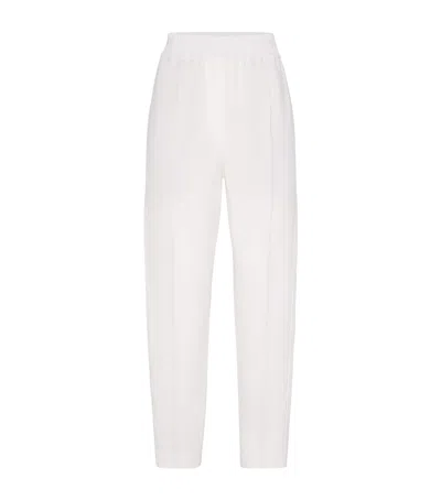 BRUNELLO CUCINELLI VISCOSE-LINEN TWILL TROUSERS