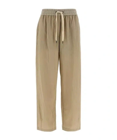 BRUNELLO CUCINELLI BRUNELLO CUCINELLI STRAIGHT-LEG DRAWSTRING TROUSERS