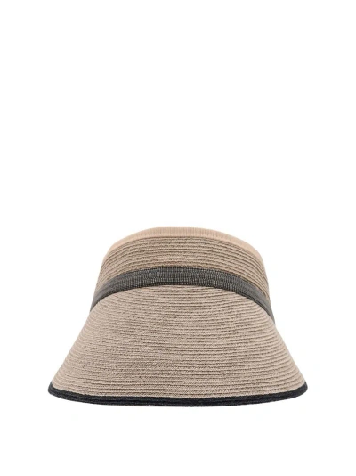 Brunello Cucinelli Visor In Cream