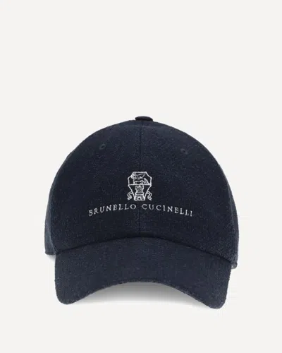 Brunello Cucinelli Visor Cap In Blue