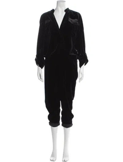 Pre-owned Brunello Cucinelli V-neck Jumpsuit In Black