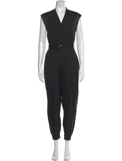 Pre-owned Brunello Cucinelli V-neck Jumpsuit In Black