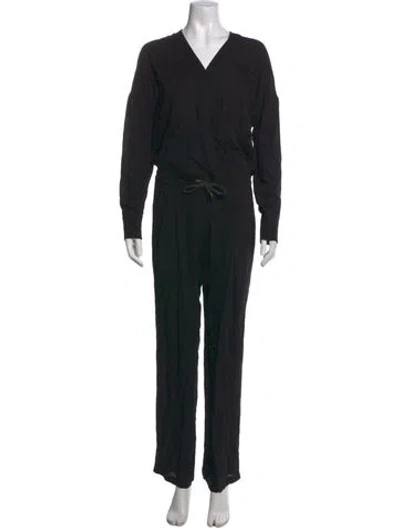 Pre-owned Brunello Cucinelli V-neck Jumpsuit In Black