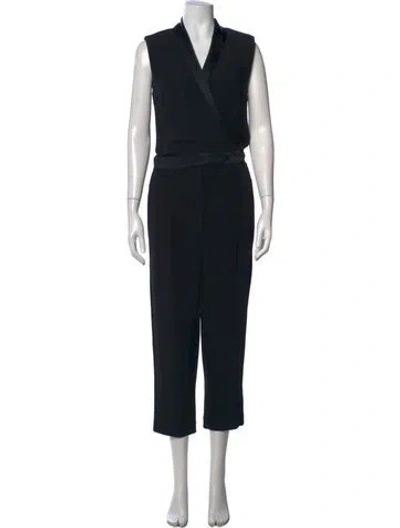 Pre-owned Brunello Cucinelli V-neck Jumpsuit In Black