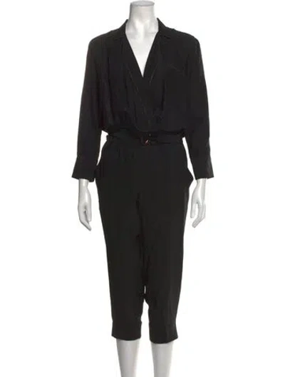 Pre-owned Brunello Cucinelli V-neck Jumpsuit In Black
