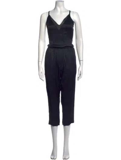Pre-owned Brunello Cucinelli V-neck Jumpsuit In Blue
