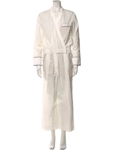 Pre-owned Brunello Cucinelli V-neck Jumpsuit In Neutral