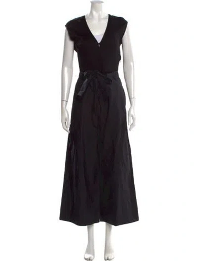 Pre-owned Brunello Cucinelli V-neck Jumpsuit W/ Tags In Black