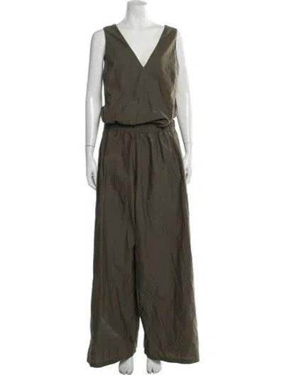 Pre-owned Brunello Cucinelli V-neck Jumpsuit W/ Tags In Green