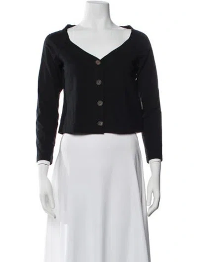 Pre-owned Brunello Cucinelli V-neck Long Sleeve Blouse In Blue