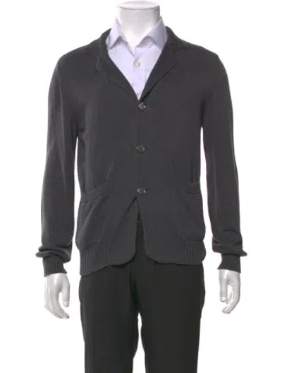 Pre-owned Brunello Cucinelli V-neck Long Sleeve Cardigan In Gray