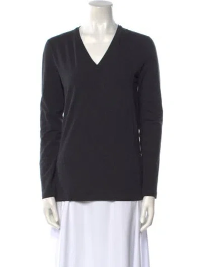 Pre-owned Brunello Cucinelli V-neck Long Sleeve Sweatshirt In Gray