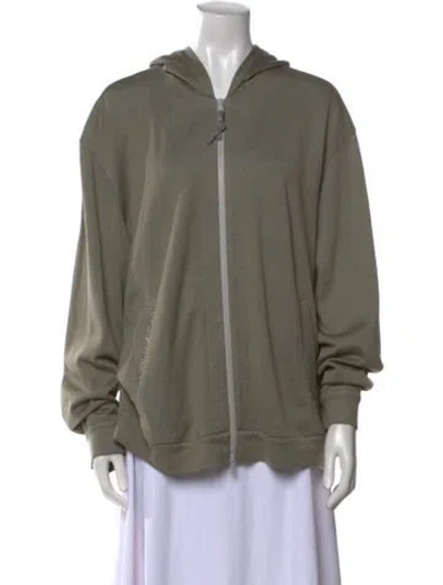 Pre-owned Brunello Cucinelli V-neck Long Sleeve Sweatshirt In Green