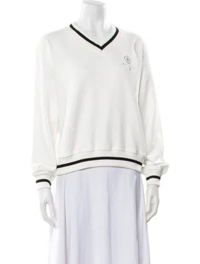 Pre-owned Brunello Cucinelli V-neck Long Sleeve Sweatshirt W/ Tags In Neutral