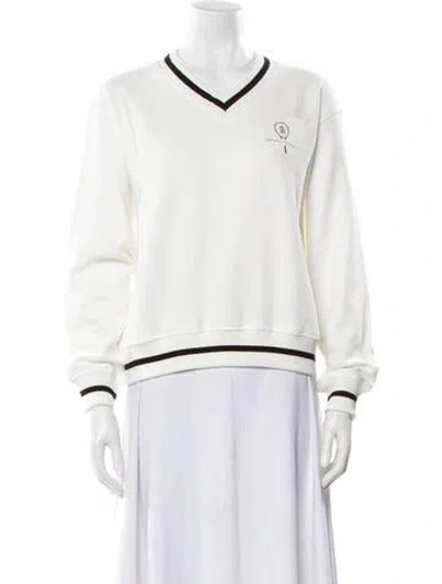 Pre-owned Brunello Cucinelli V-neck Long Sleeve Sweatshirt W/ Tags In Neutral