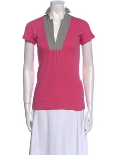 Pre-owned Brunello Cucinelli V-neck Short Sleeve Polo In Multi