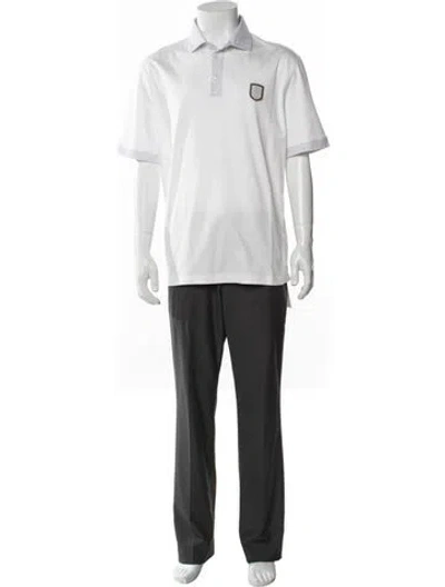 Pre-owned Brunello Cucinelli V-neck Short Sleeve Polo Shirt W/ Tags In Neutral