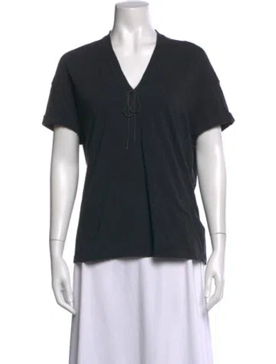 Pre-owned Brunello Cucinelli V-neck Short Sleeve T-shirt In Gray
