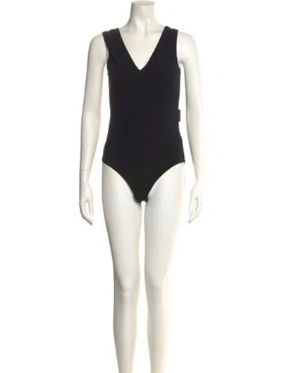 Pre-owned Brunello Cucinelli V-neck Sleeveless Bodysuit In White