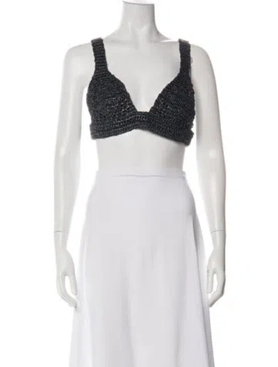 Pre-owned Brunello Cucinelli V-neck Sleeveless Sports Bra In Multi