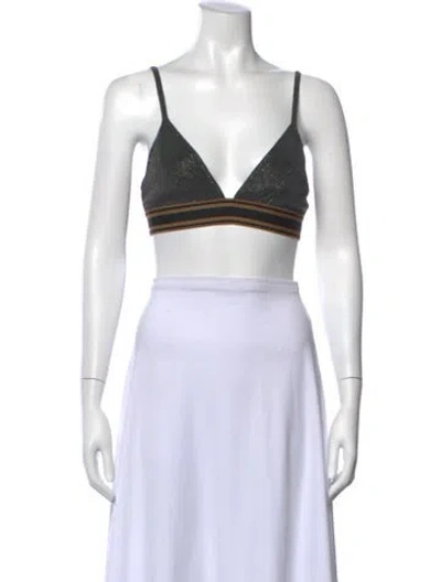 Pre-owned Brunello Cucinelli V-neck Sleeveless Sports Bra In Neutral