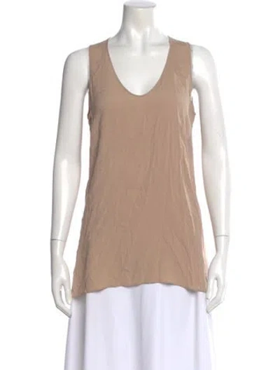 Pre-owned Brunello Cucinelli V-neck Sleeveless Top In Neutral