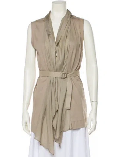 Pre-owned Brunello Cucinelli V-neck Sleeveless Tunic In Neutral
