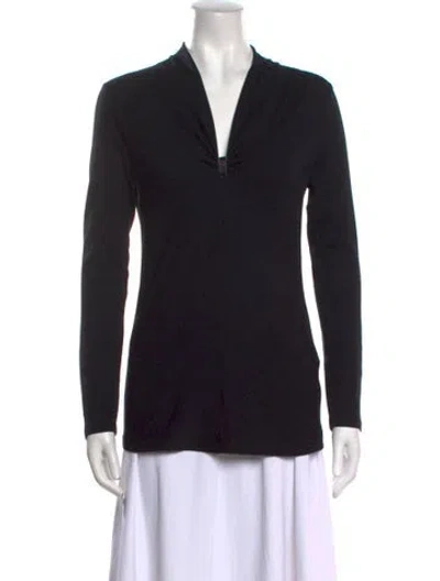 Pre-owned Brunello Cucinelli V-neck Sweater In Black