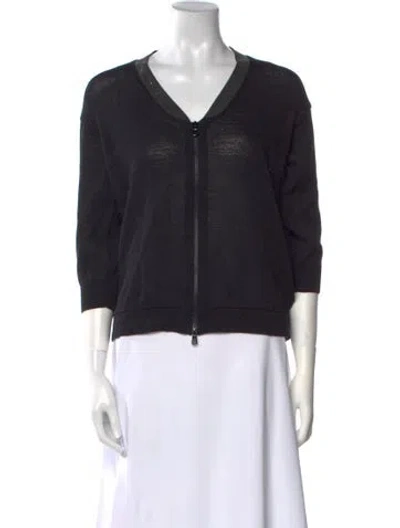 Pre-owned Brunello Cucinelli V-neck Sweater In Black