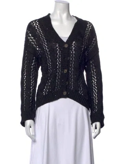 Pre-owned Brunello Cucinelli V-neck Sweater In Black